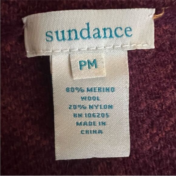 Sundance Beauty Grows Wool Blend Button Front Cardigan. Peach/Melon on Purple - Picture 10 of 10